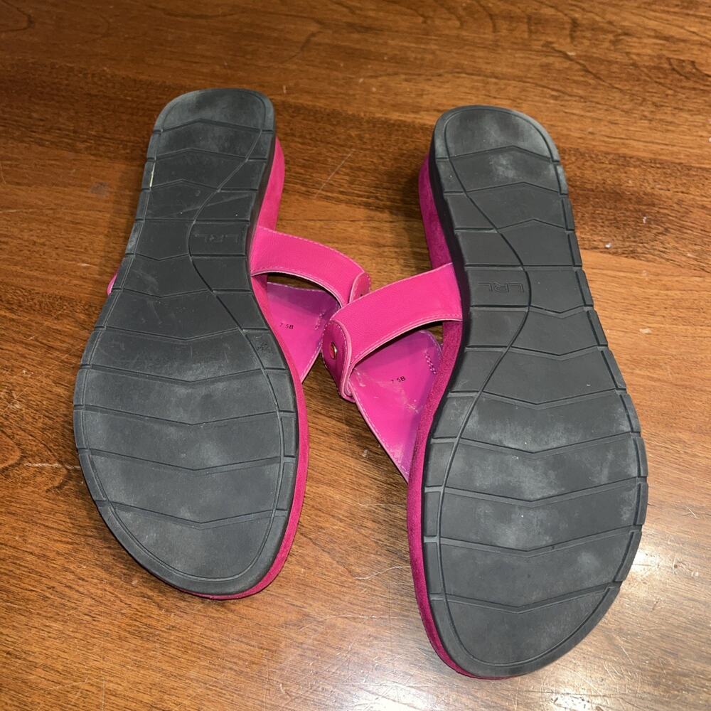 Lauren Ralph Lauren Womens LAKIN Pink T-Strap Sandals 7.5 B - Picture 4 of 4